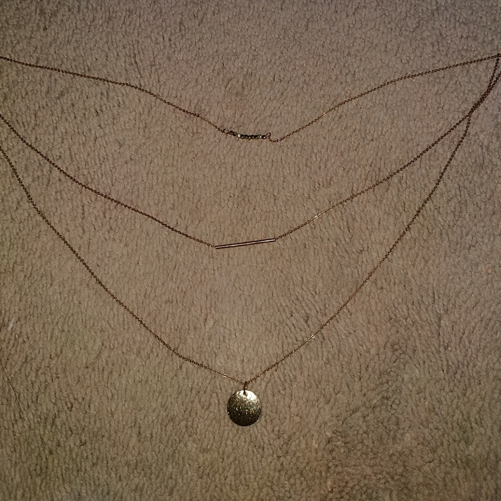Layered gold necklace